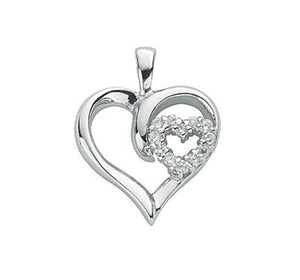 Double Heart “your heart in my heart” pendant