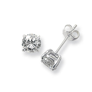 4mm silver stud earring - London Fifth Avenue jewellery  