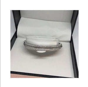 Baby silver baguette bangle - London Fifth Avenue jewellery  