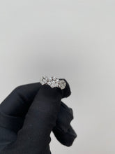 Load image into Gallery viewer, 3 flower elusion diamond ring white gold
