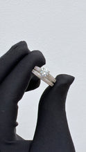 Load image into Gallery viewer, Silver Bridal Half ET with Cz in the Centre Rings
