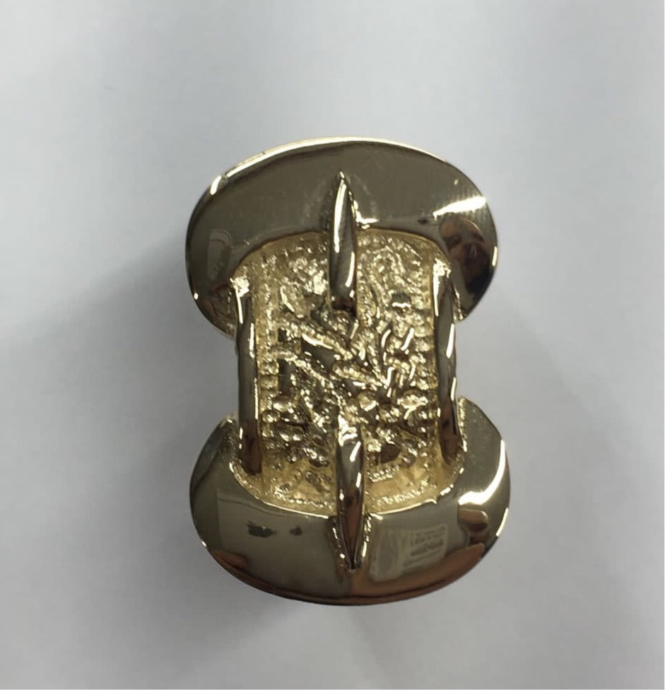Double gold buckle ring
