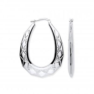 Classic hoop earrings 925 silver - London Fifth Avenue jewellery  