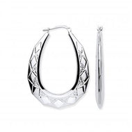 Classic hoop earrings 925 silver - London Fifth Avenue jewellery  