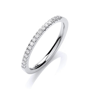 18ct White Gold 0.12ct wedding / eternity Ring
