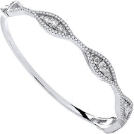 Wave cubic bangle - London Fifth Avenue jewellery  