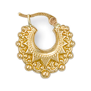 Gold Creoles hoop earrings - London Fifth Avenue jewellery  