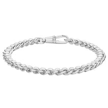 Load image into Gallery viewer, Ladies 7” roller ball silver bracelet

