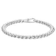 Ladies 7” roller ball silver bracelet