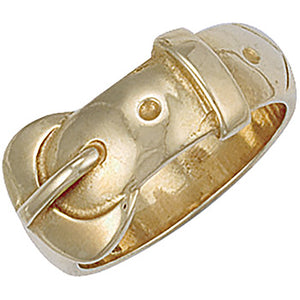 Yellow gold buckle ring - London Fifth Avenue jewellery  
