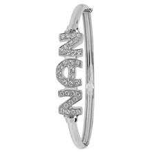 Load image into Gallery viewer, Ladies round silver cz Nan bangle
