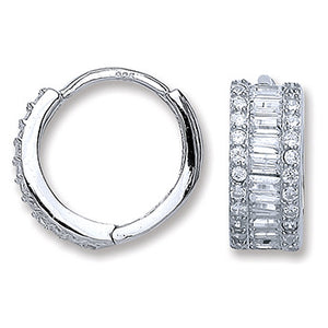 Elisa Silver small hoops - London Fifth Avenue jewellery  