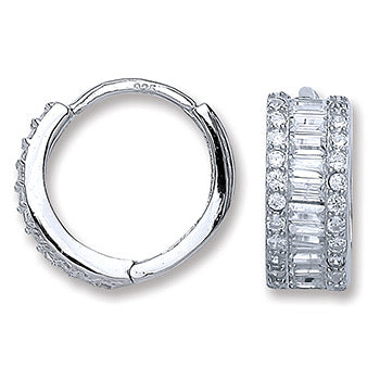 Elisa Silver small hoops - London Fifth Avenue jewellery  
