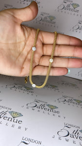 “Fope” style necklace cz stones