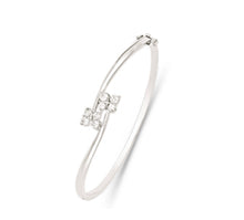 Load image into Gallery viewer, Woman’s Silver cz Butterfly freedom bangle
