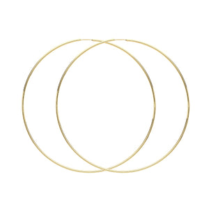 Large gold hoop 80mm earrings