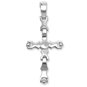 Movable silver cross pendant