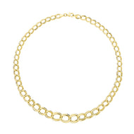 Oval double link open necklace