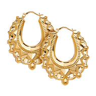 Creole hoop earrings yellow gold