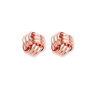 Rose gold Knot Stud earrings