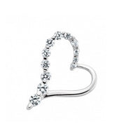 Small slanted heart pendant - London Fifth Avenue jewellery  