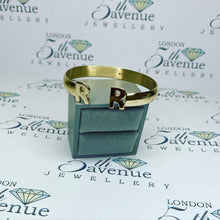 Load image into Gallery viewer, Bespoke Initial bangle 9ct gold
