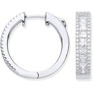 Molly Silver Hoop Earrings - London Fifth Avenue jewellery  