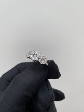 Load image into Gallery viewer, 3 flower elusion diamond ring white gold
