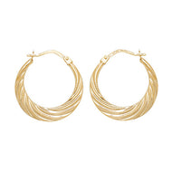 Creole hoop earrings 9ct yellow gold