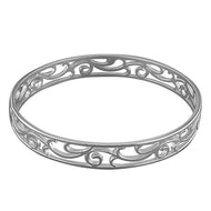 Fancy woman’s silver slave bangle - London Fifth Avenue jewellery  