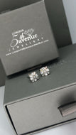 Spray baguette stud earrings - London Fifth Avenue jewellery  