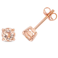 Morganite rose gold stud earrings