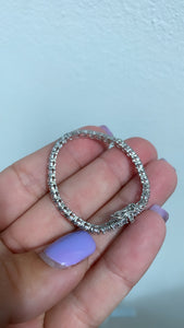 Child’s silver 6 inch tennis bracelet
