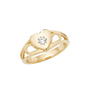Childs Heart ring yellow gold