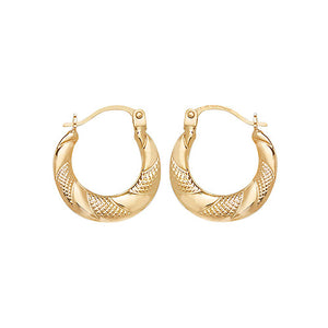 Yellow gold 08mm creole hoops