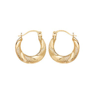 Yellow gold 08mm creole hoops