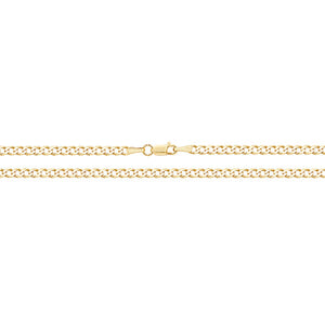 9CT Yellow gold flat Curb BVLD Chain
