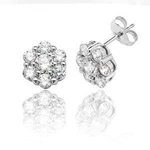 Flower stud earrings - London Fifth Avenue jewellery  