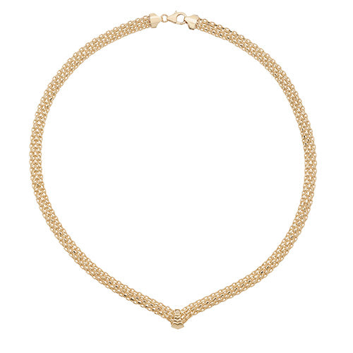 Gold mesh chain 17” necklet