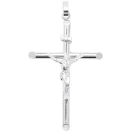 Silver plain crucifix pendant