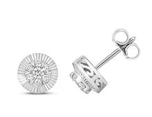 Load image into Gallery viewer, Diamond Rolex stud earrings 9ct yellow or white gold

