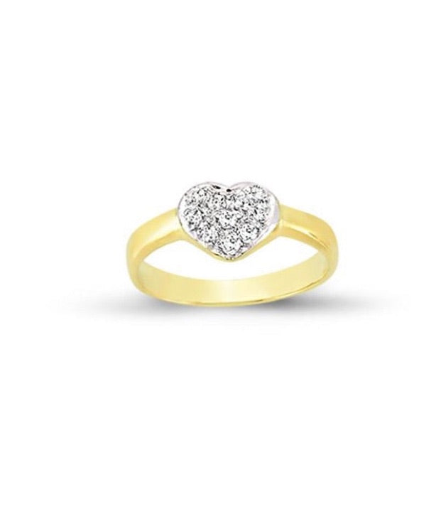 Child’s heart shape 9ct gold ring - London Fifth Avenue jewellery  