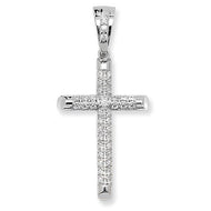 Paved large cross pendant - London Fifth Avenue jewellery  