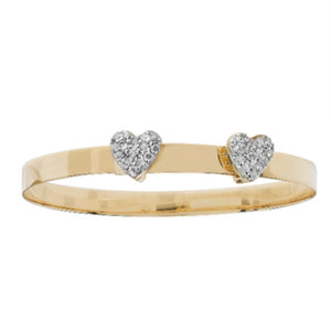 Expanding Heart Baby bangles 9ct