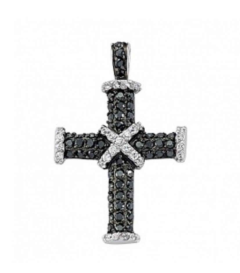 Created Black Onyx Gemma Cross - London Fifth Avenue jewellery  
