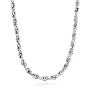 Silver unisex rope chain