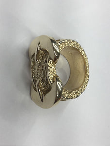 Double gold buckle ring