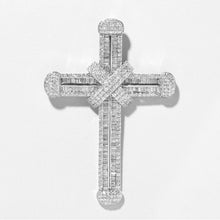 Load image into Gallery viewer, Saffron silver cz Cross pendant
