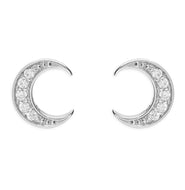 Moon stud earrings