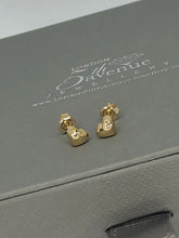 Load image into Gallery viewer, Heart shape gold studs suitable for children - London Fifth Avenue jewellery  
